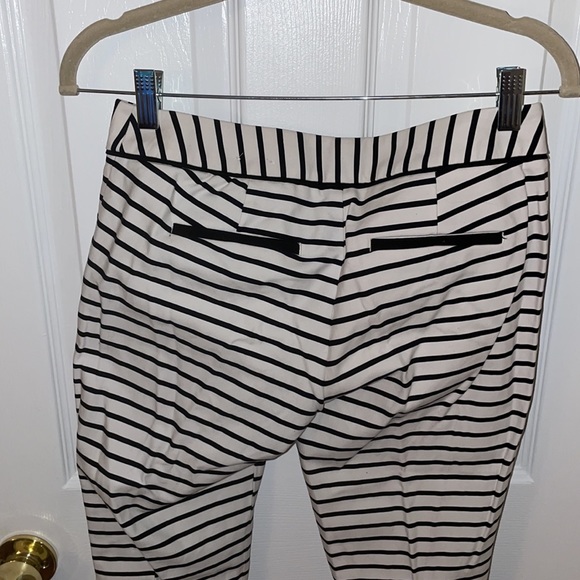 Express / Black and White Stripe Ankle Pant - Picture 3 of 5